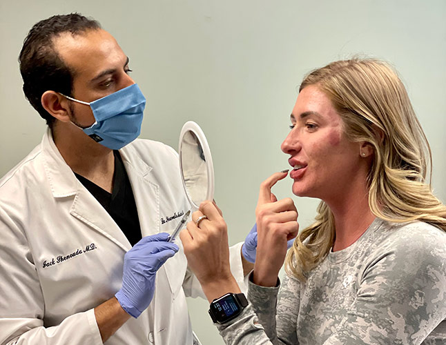  Dr. jack Shenouda listens to his Juvederm Ventura County patient